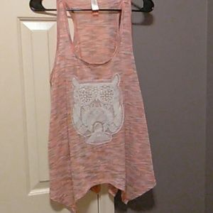 Super cute owl sleeveless tank